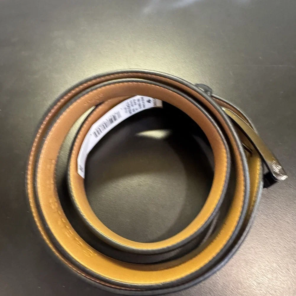 Dockers‎ Men's Black Dress Belt – Coated Leather, 1.25 Inch Wide, Size L Black